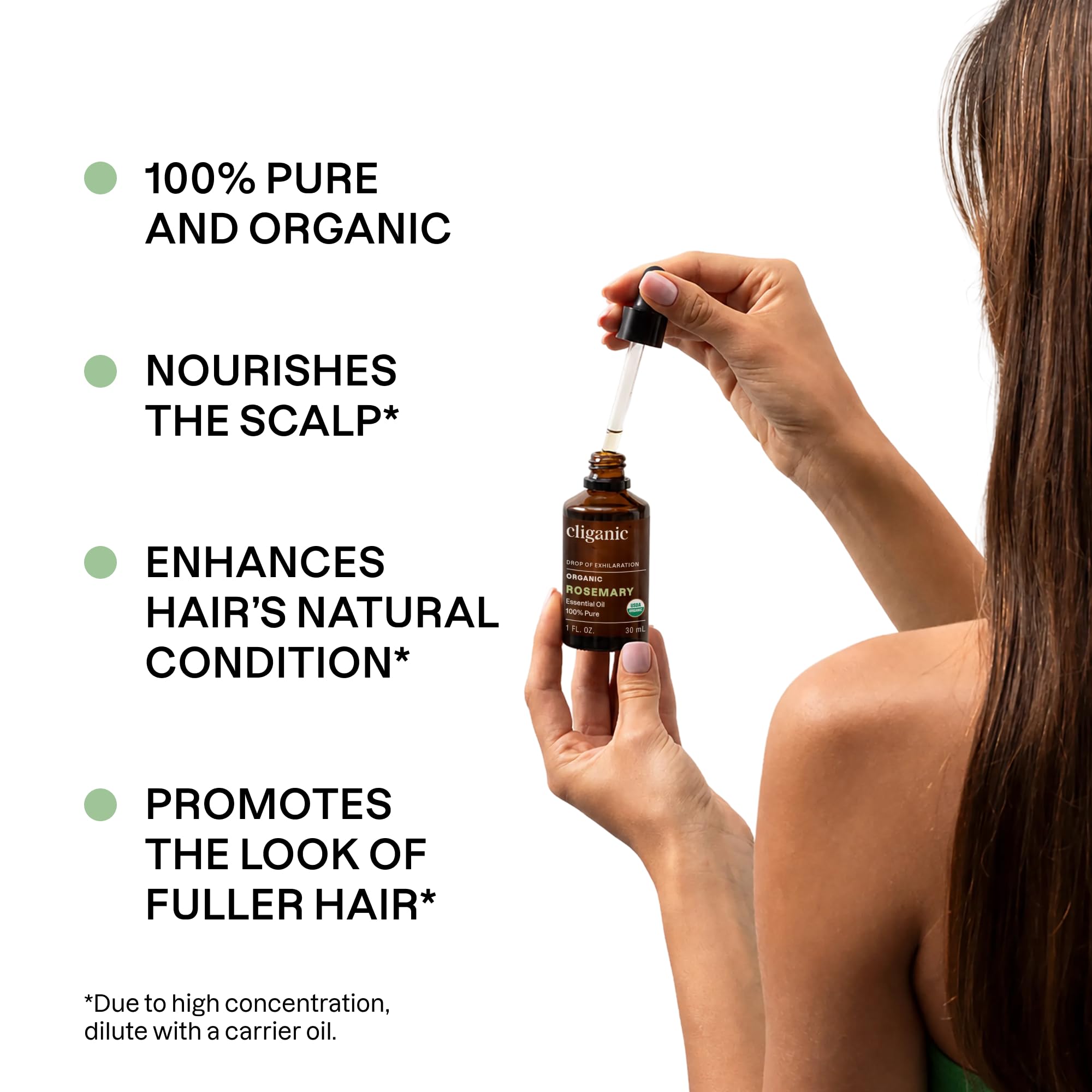 rosemary essential oil aromatherapy bottle by Cliganic