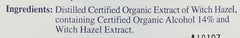 Witch hazel organic Humphreys 16 ounce bottle