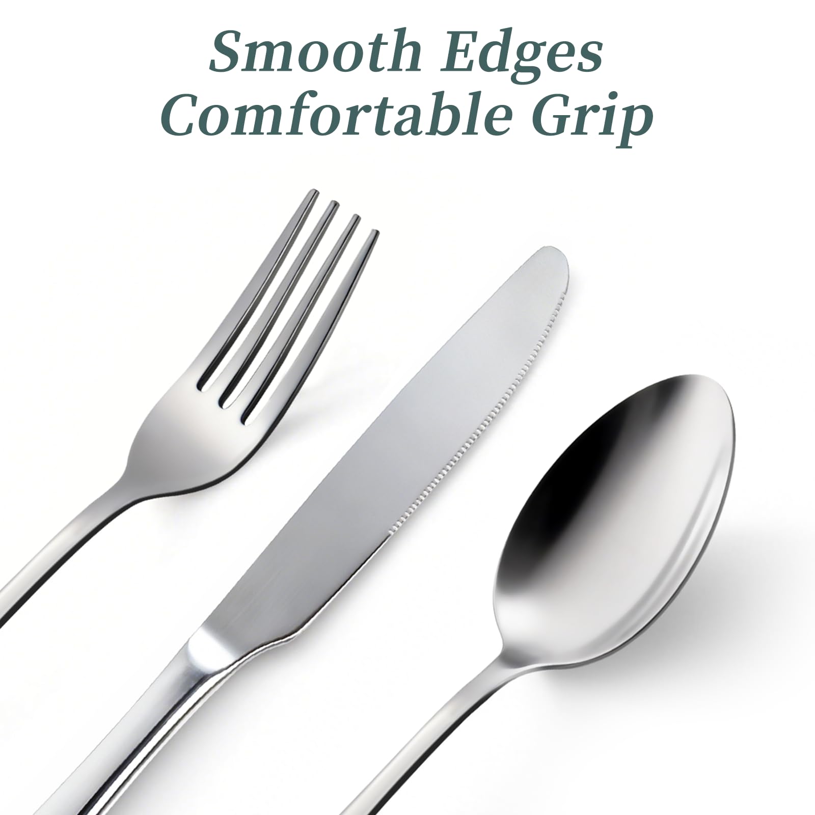 included organizer tray keeps silverware neatly stored