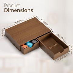 Premium hardwood construction wooden pod caddy