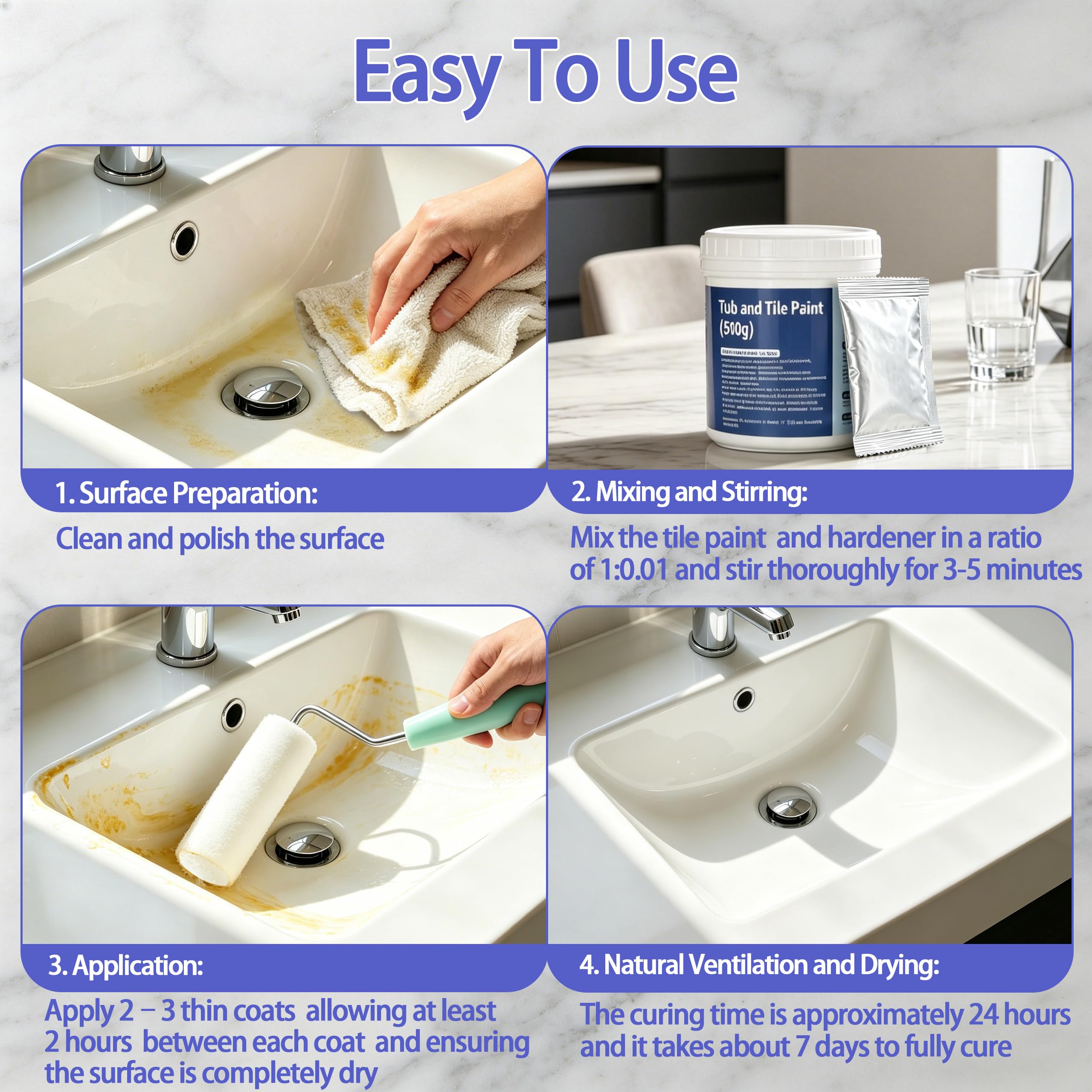 Primer and hardener included in tile refinishing kit