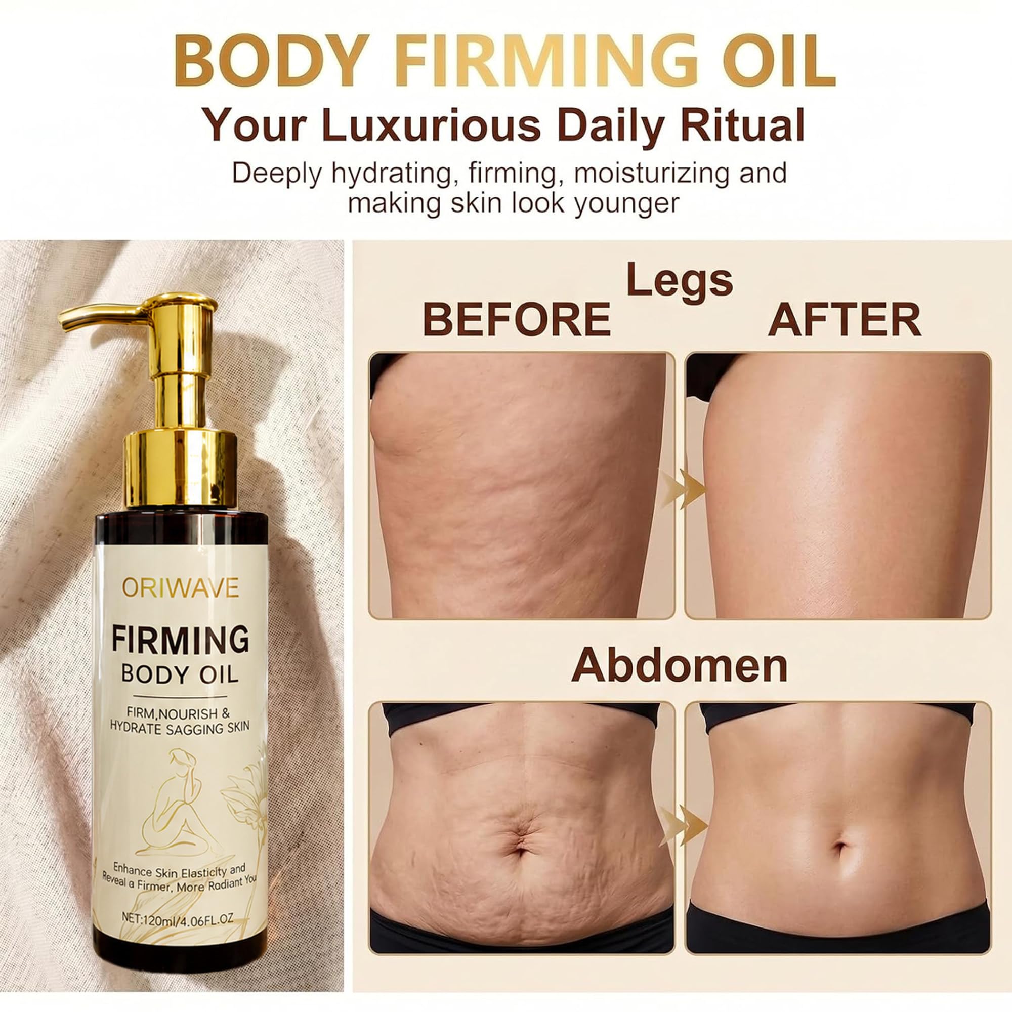 ORIWAVE 4.06 oz bottle for firming skin