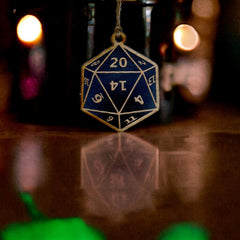 Maple wood ornament 20 sided dice black finish 3x3in