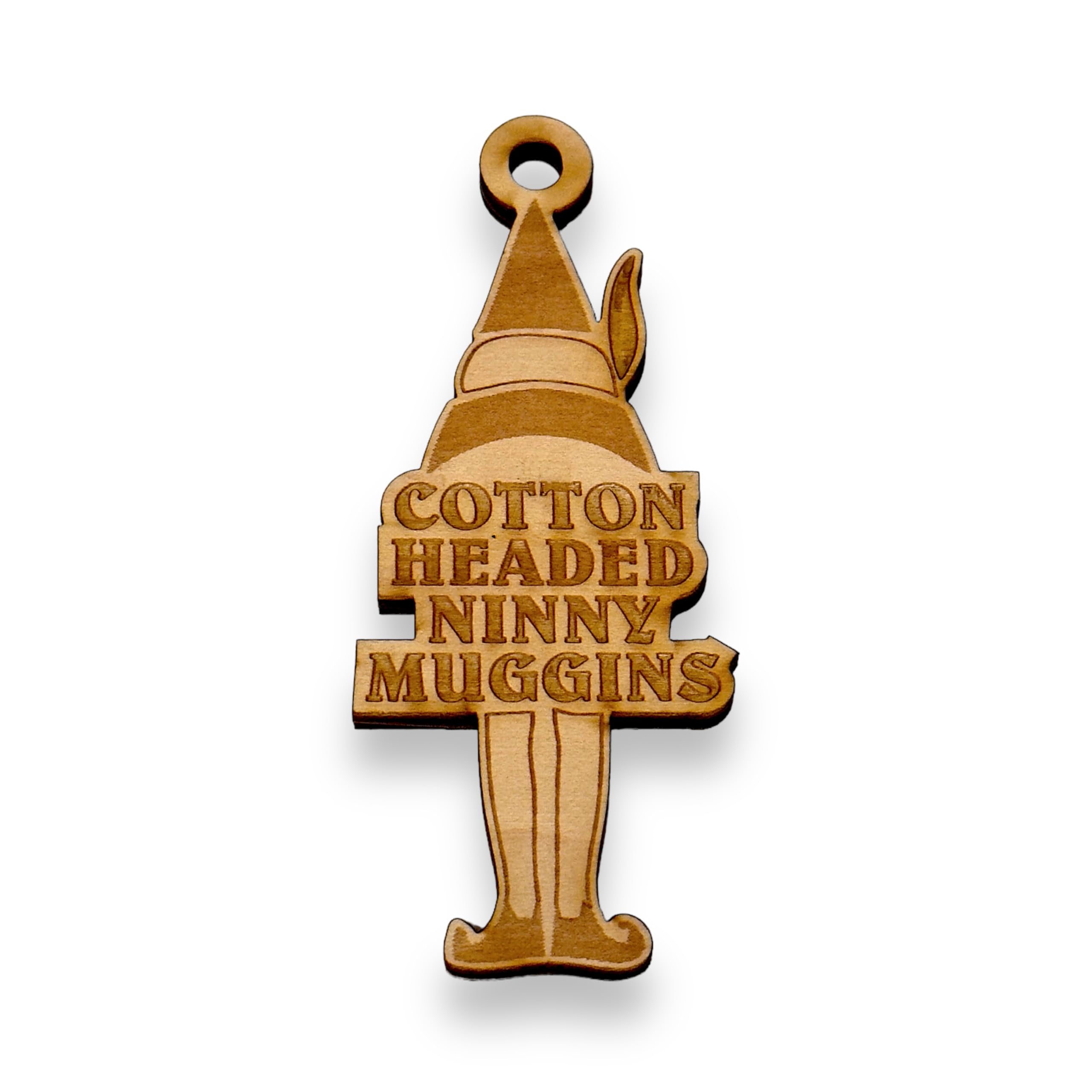 Ornament Cotton Headed Ninny Muggins maple wood 2x4in