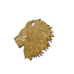 Ornament Decorative Lion Raw Wood maple wood 1/4 inch thick image 1
