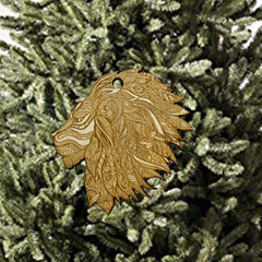 Ornament Decorative Lion Raw Wood made in Texas image 2