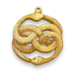 Ouroboros ornament on maple wood 4x3 inches