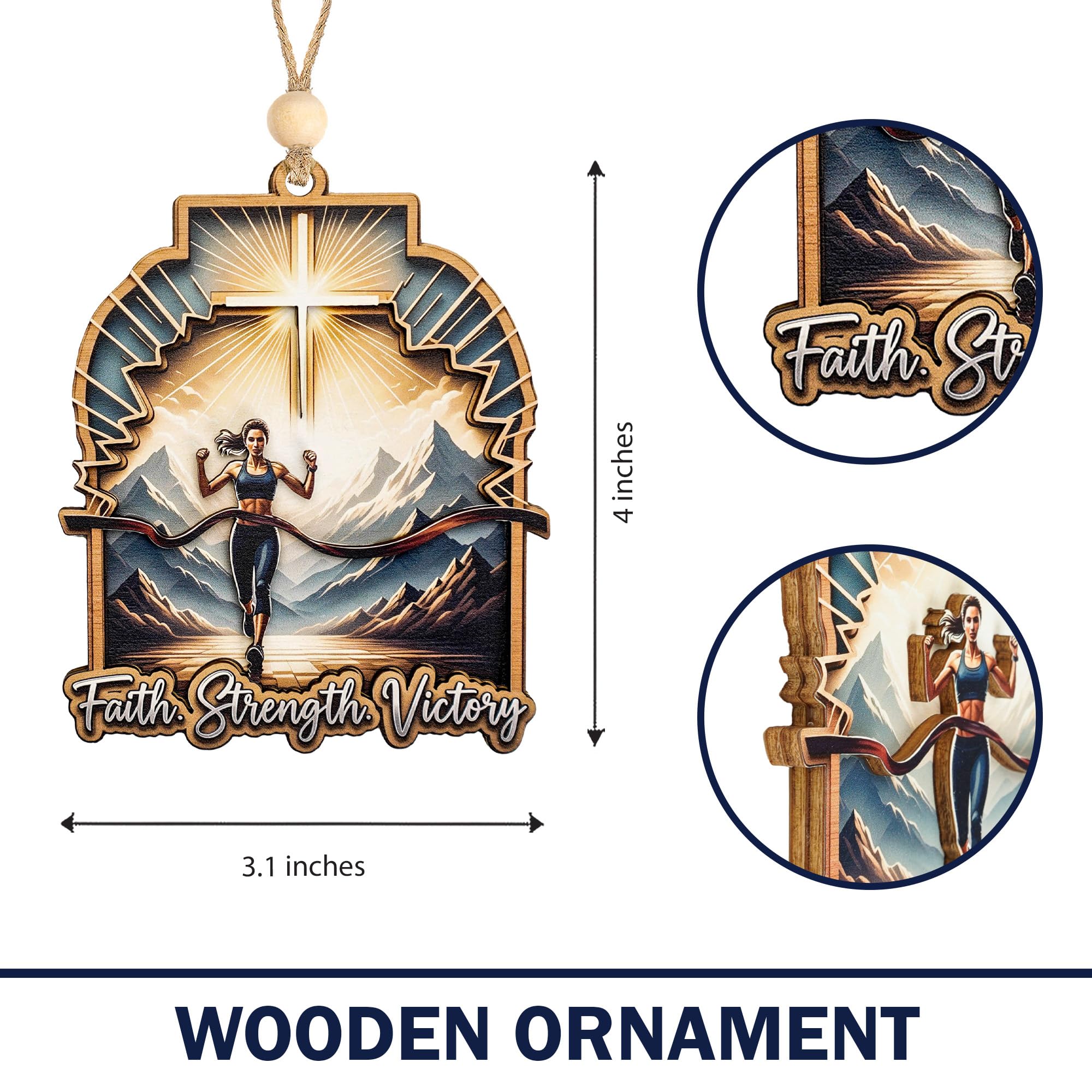 Ornament packaging with story card from Cross Country Gifts ready to gift