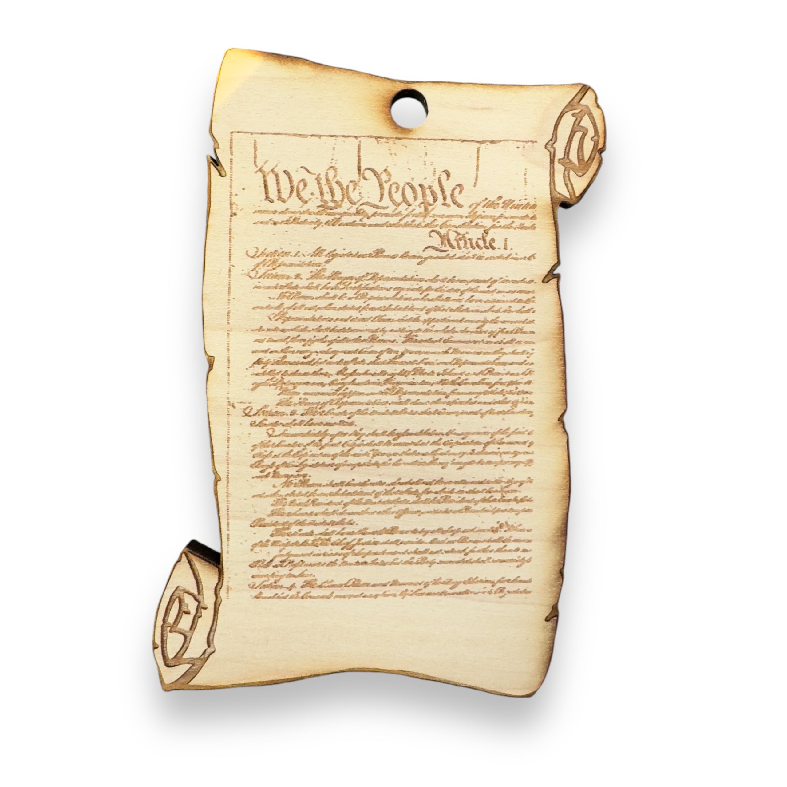 Ornament Scroll We The People maple image
