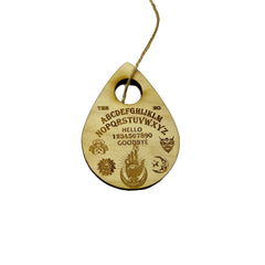 Ornament Spirit Board Raw Wood 3x2in front view
