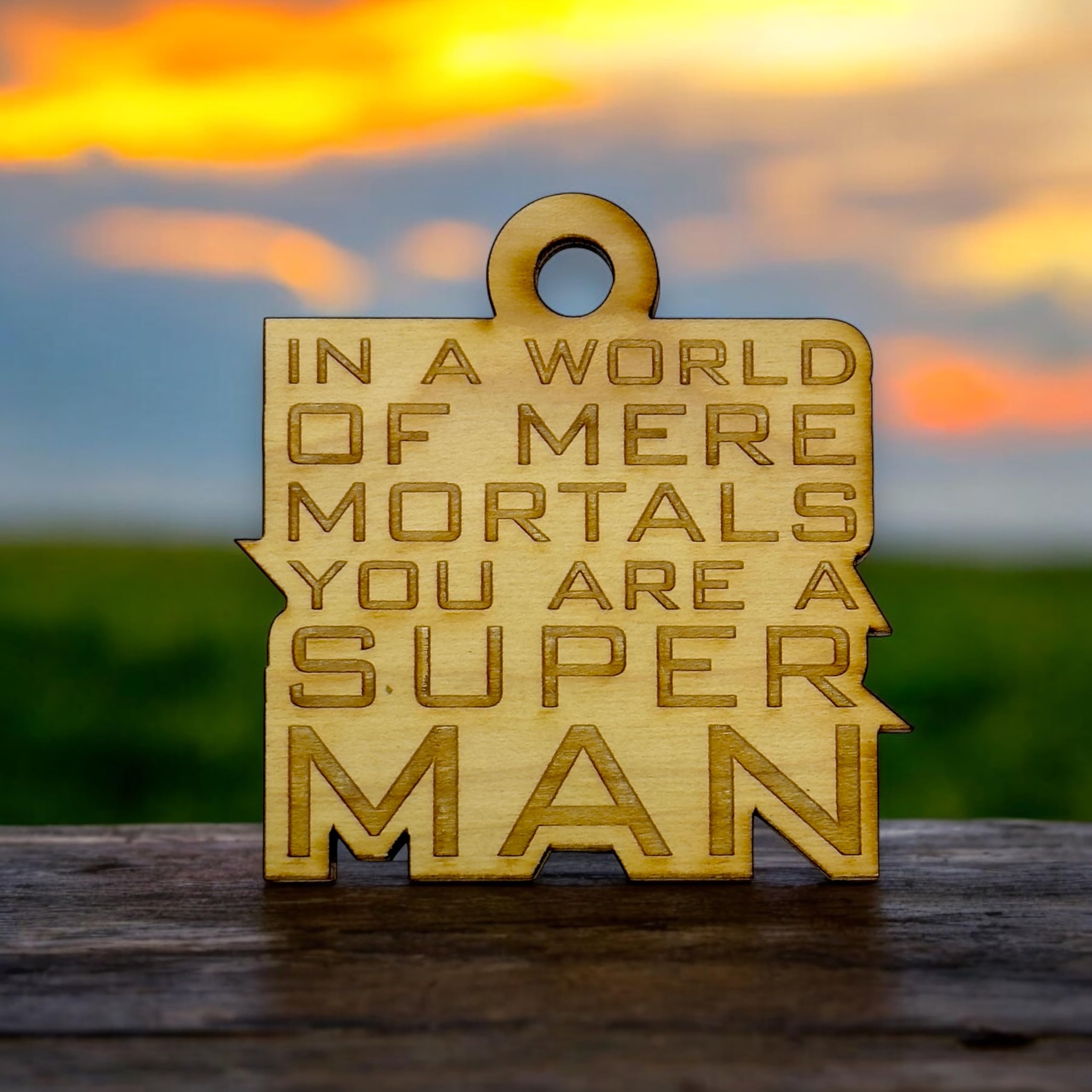 Texas made maple wood ornament
