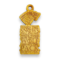 Ornament when the snows fall maple wood