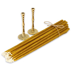 Brass ornate taper candle holders for 6-8 mm candles