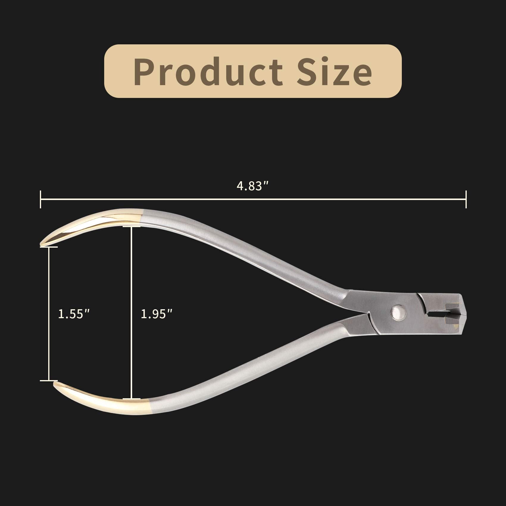 Orthodontic wire cutter tool for archwires braces