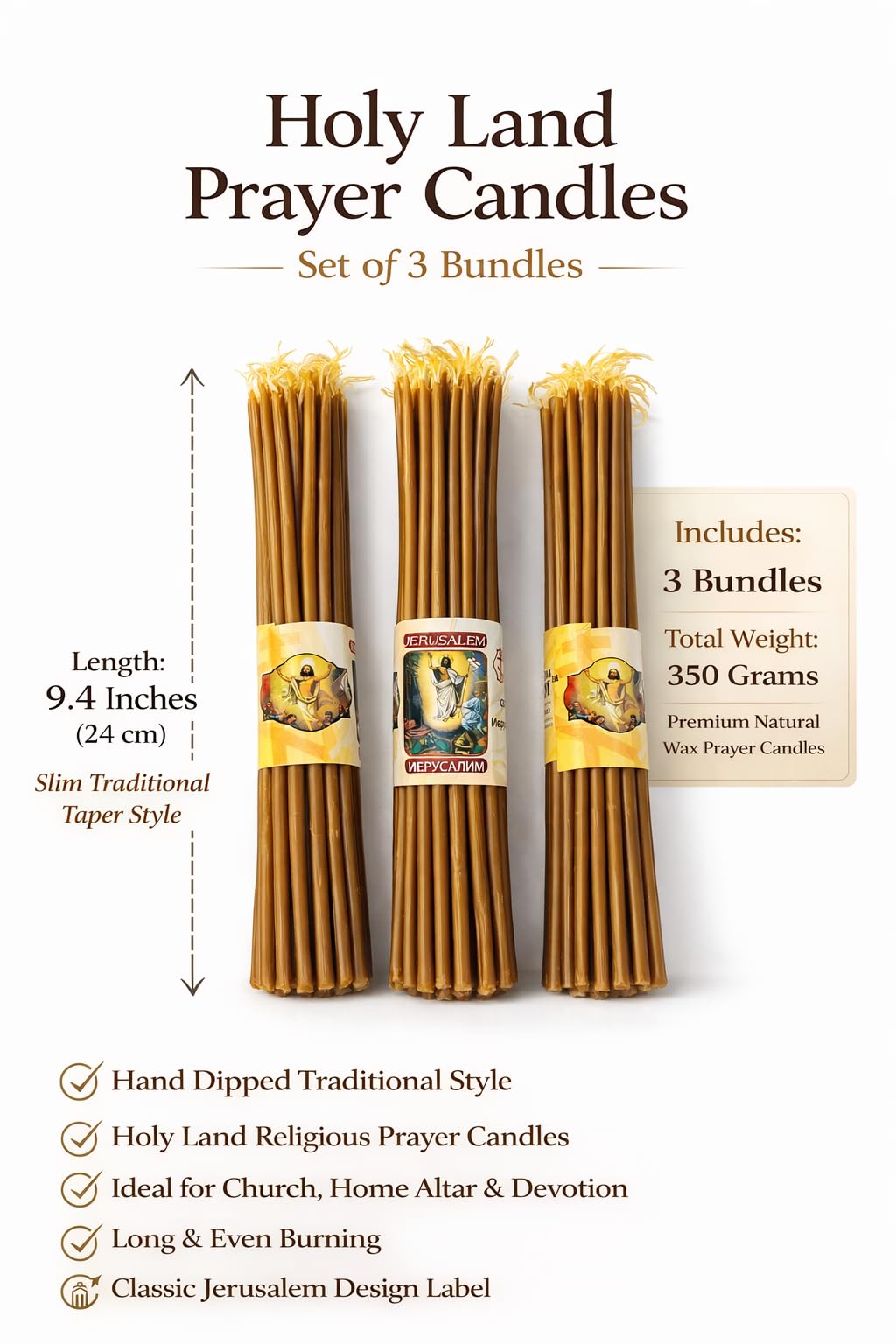 Orthodox Catholic church prayer candle for worship