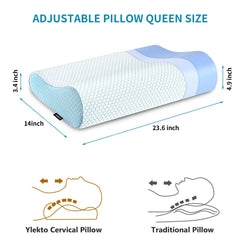 orthopedic neck pillow for multiple sleeping positions
