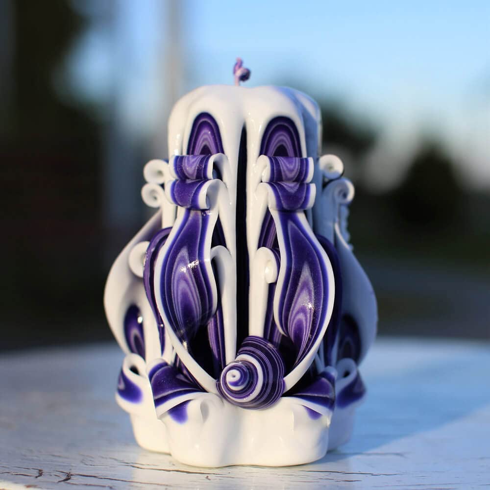Handmade Kiev carved candle gift angel decor