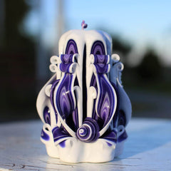 Handmade Kiev carved candle gift angel decor