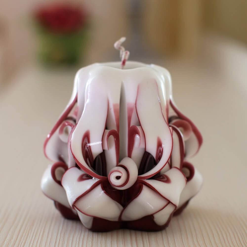 Carved candle Christmas gift design
