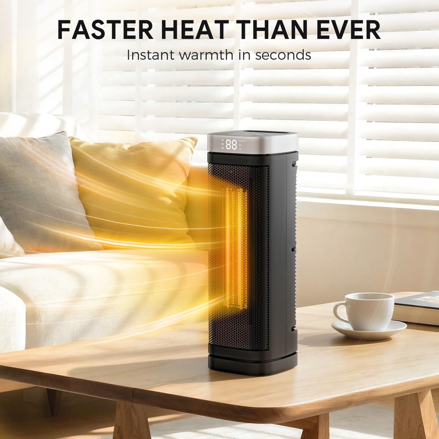 Remote control and timer on indoor space heater