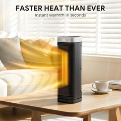 Remote control and timer on indoor space heater