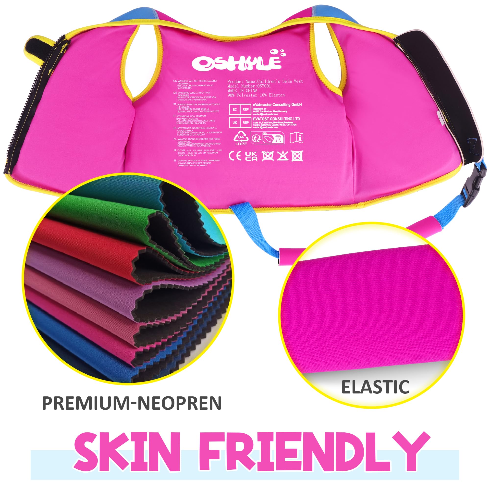 Soft edge padding reduces chafing on OSHYLE vest