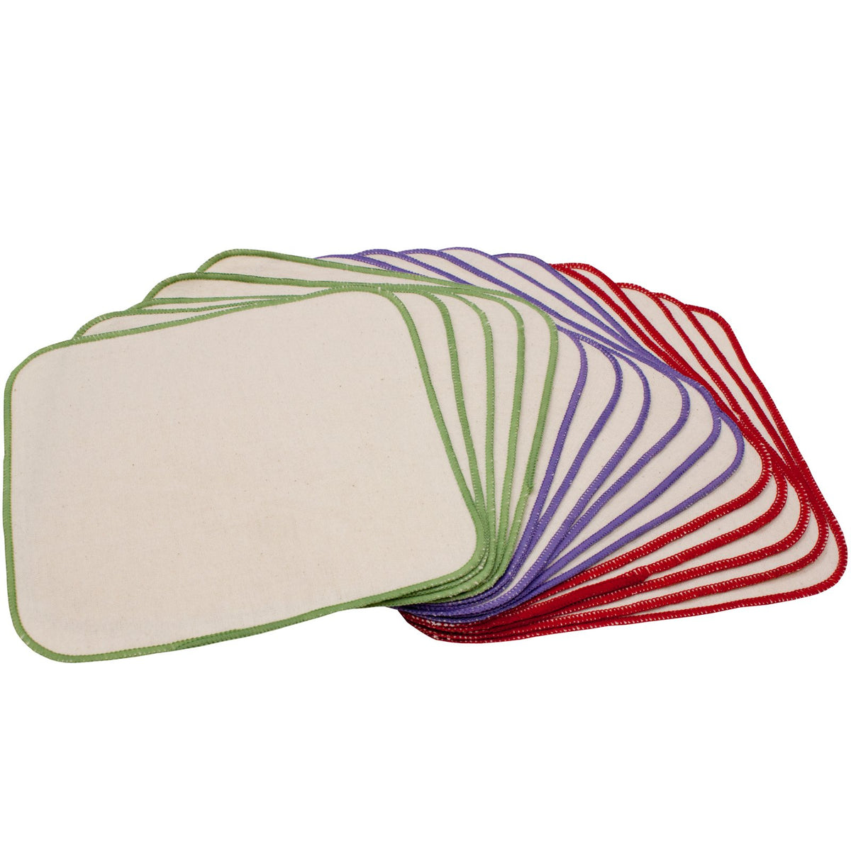 OsoCozy flannel cloth baby wipes 15 pack unbleached natural cotton