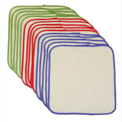 8x8 inch wipe with colorful outer stitching