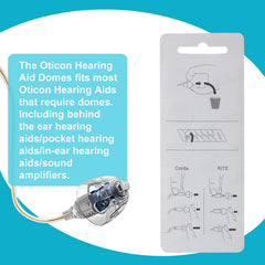 Oticon hearing aid domes 8mm pack 20
