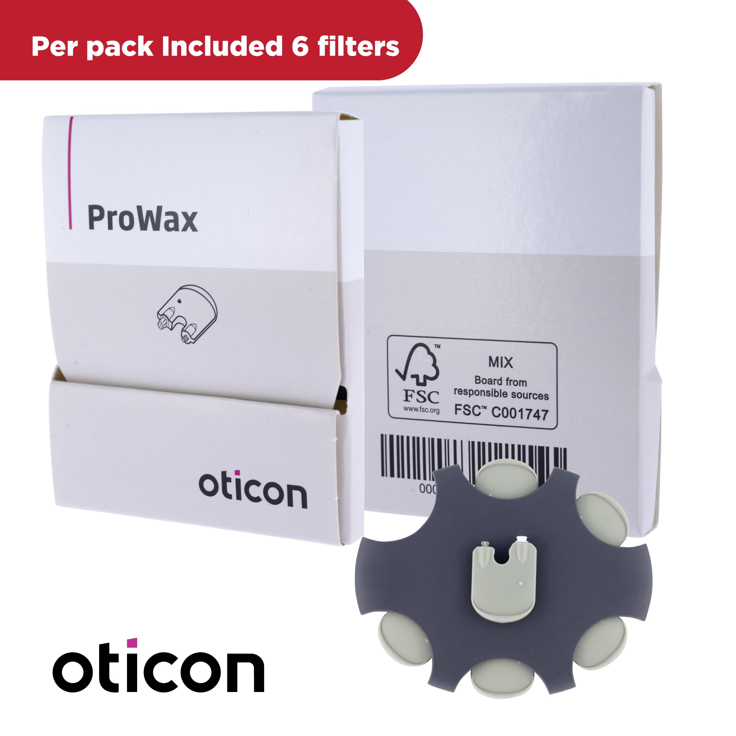 ProWax wax guards for Oticon custom earmolds