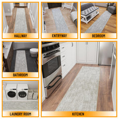 Ottomanson Aisle Runner Rug non-slip backing beige