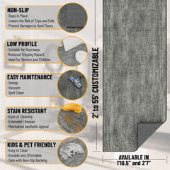 Ottomanson hallway runner rug non-slip backing