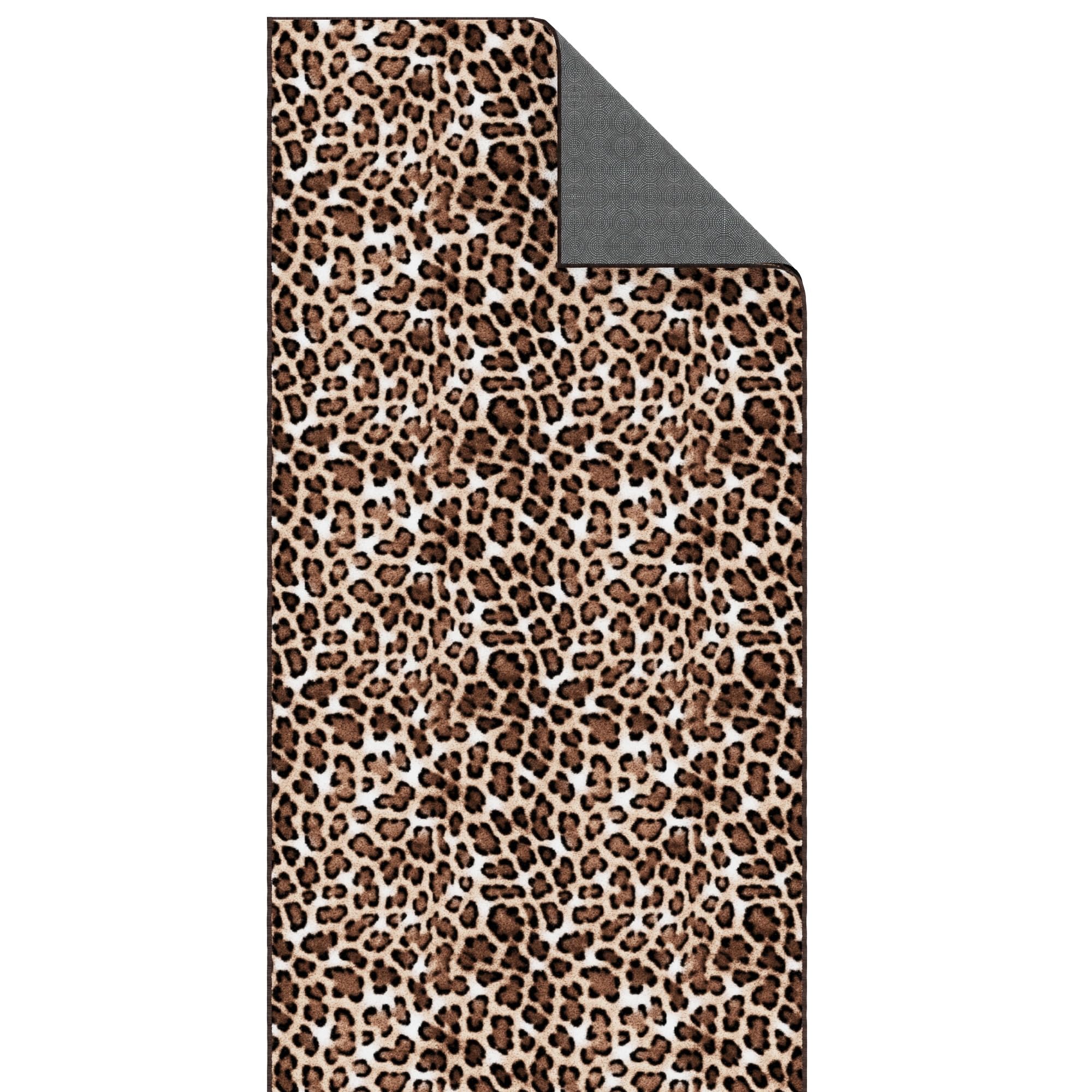 Ottomanson leopard print hallway rug