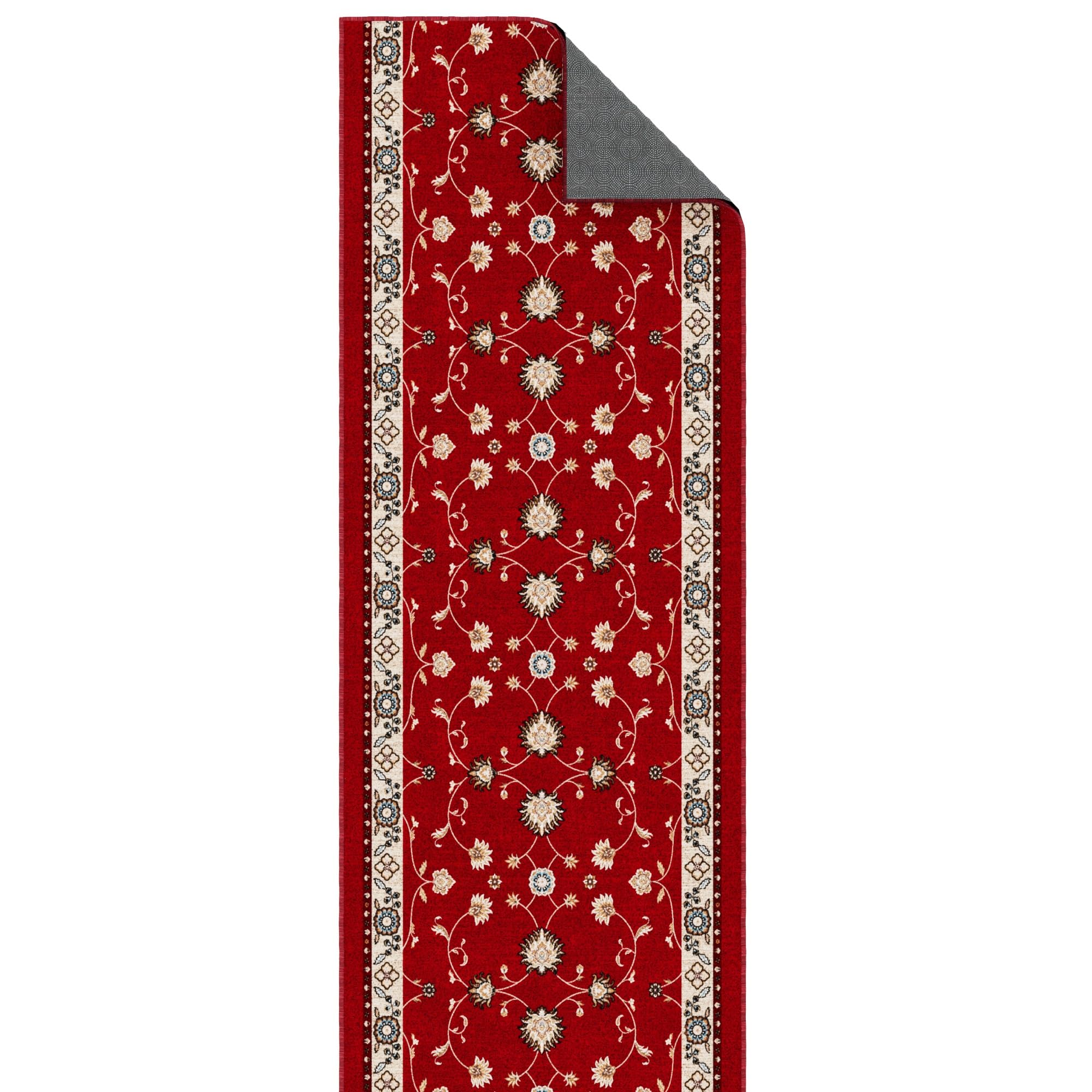 Low-pile aisle runner rug Ottomanson Mahal Red