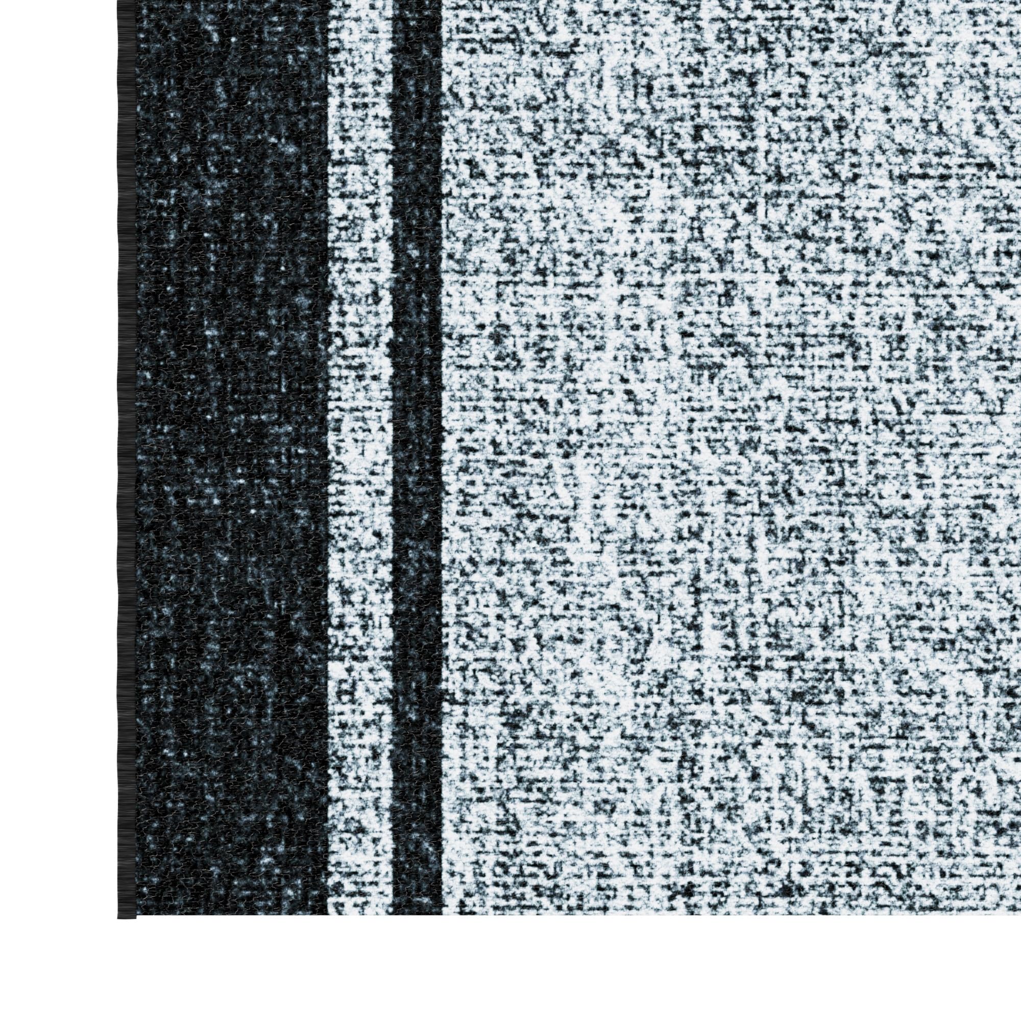 Border Gray style Ottomanson Mud Mat in hallway