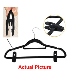 Plastic velvet hanger clips by Otylzto for trousers skirts scarves