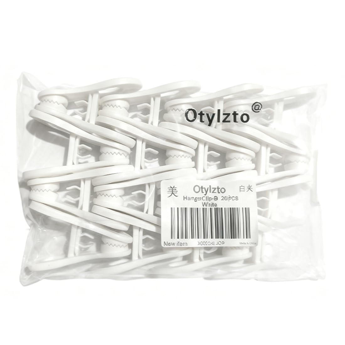 Otylzto Stackable plastic clips for closet hanger organization