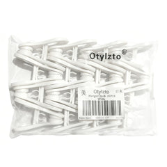 Otylzto Stackable plastic clips for closet hanger organization