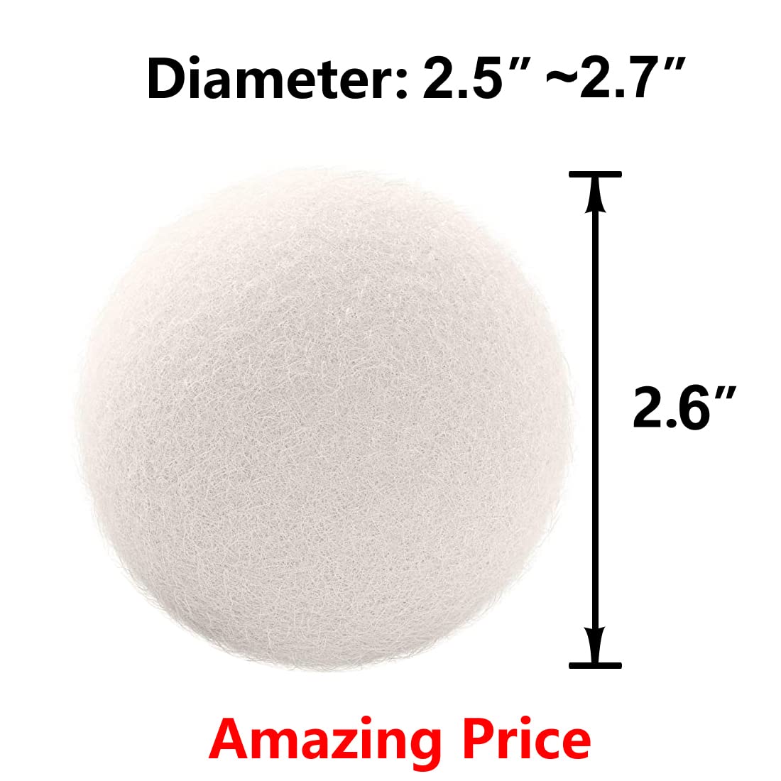 Otylzto Wool Dryer Balls XL with storage bag