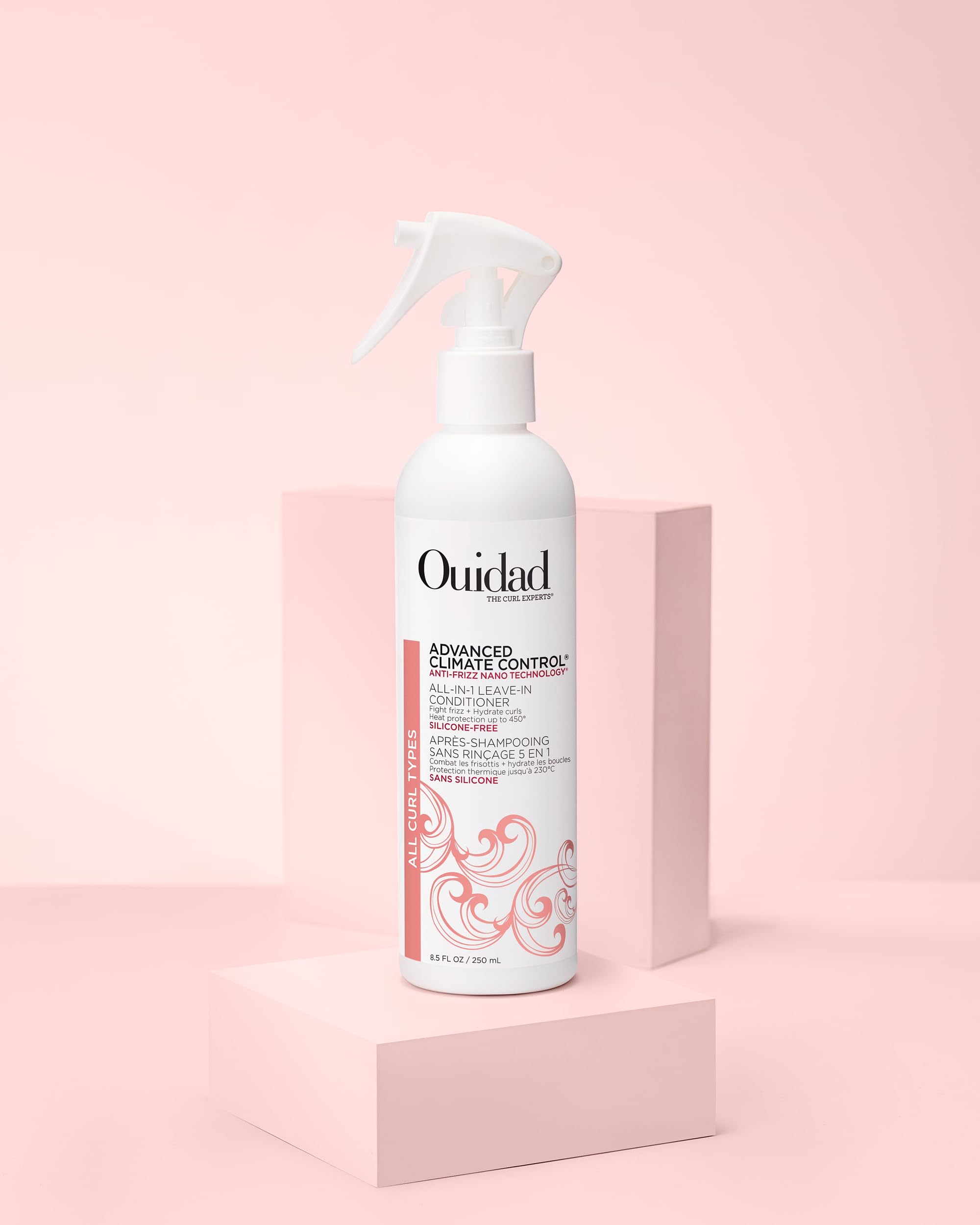 Ouidad advanced climate control curly hair leave-in spray packaging