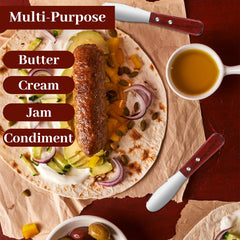 Ouligay Wood Handle Butter Knife Spreader kitchen tool