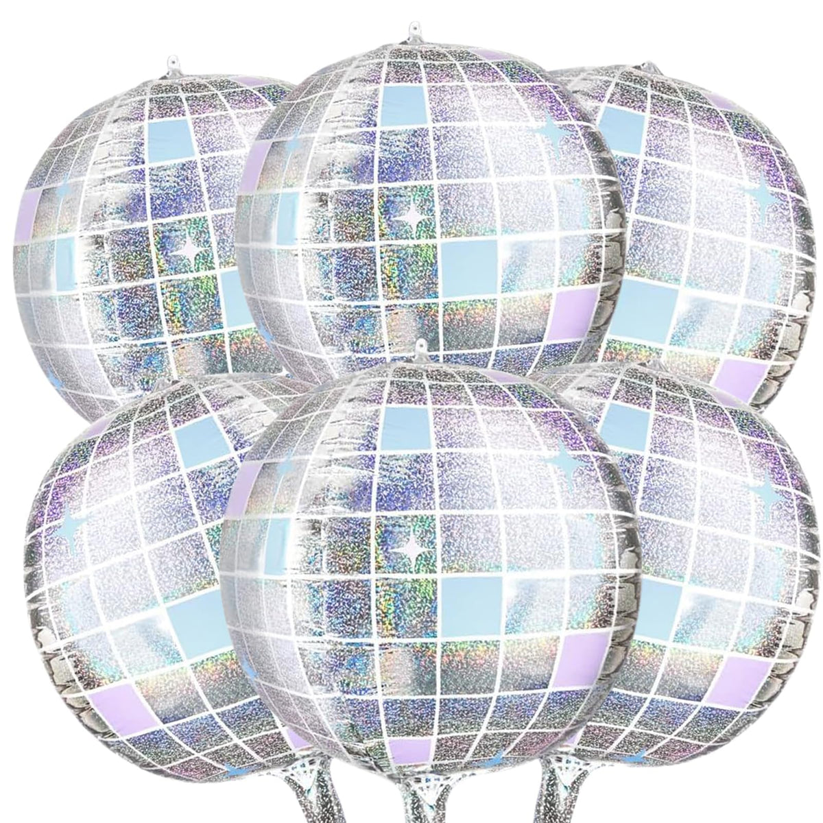 OuMuaMua 22 Inch disco ball balloons set of 6