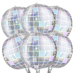 OuMuaMua 22 Inch disco ball balloons set of 6