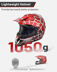 OUMURS Youth Dirt Bike Helmet ABS shell closeup
