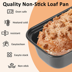 Eight-pack loaf pans for baking bread and banana bread