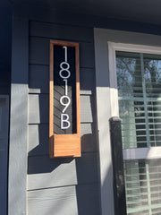 Address numbers height about 4 to 5 inches