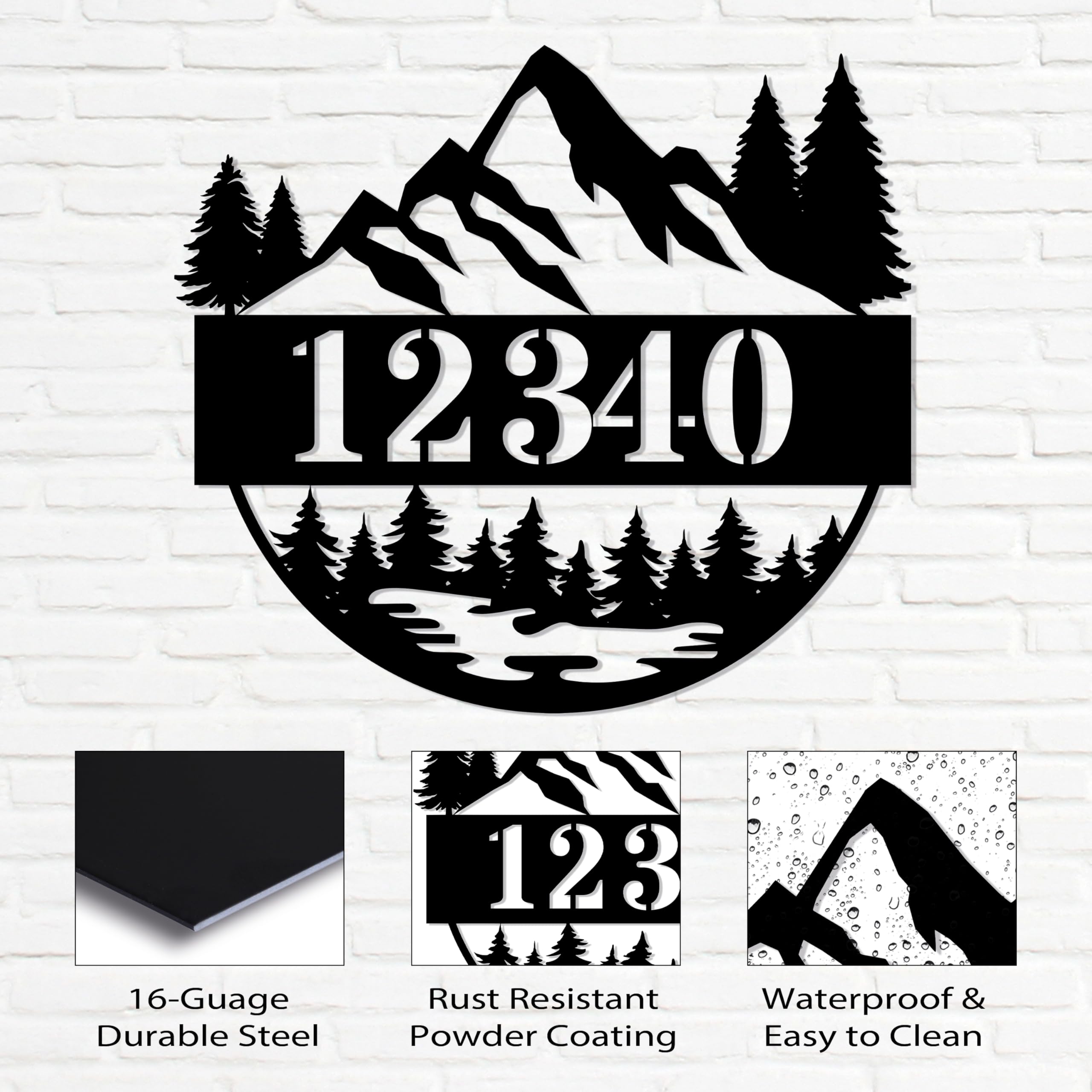 USA-made metal sign for cabin porch and yard display