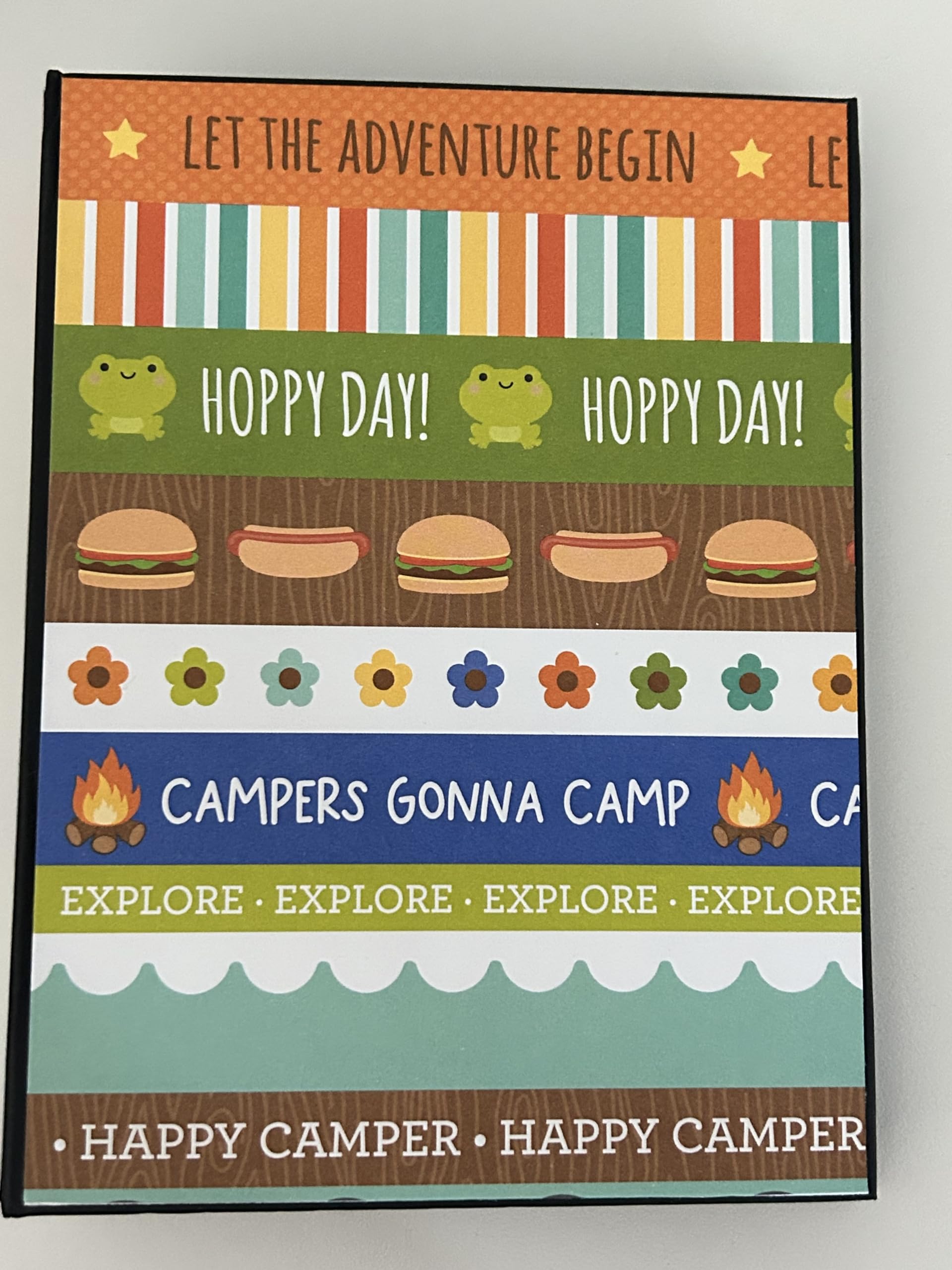 Vegan leather tag with orange brad for personalization