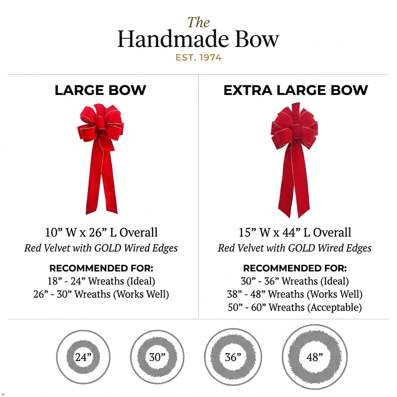 indoor and outdoor use velvet bow