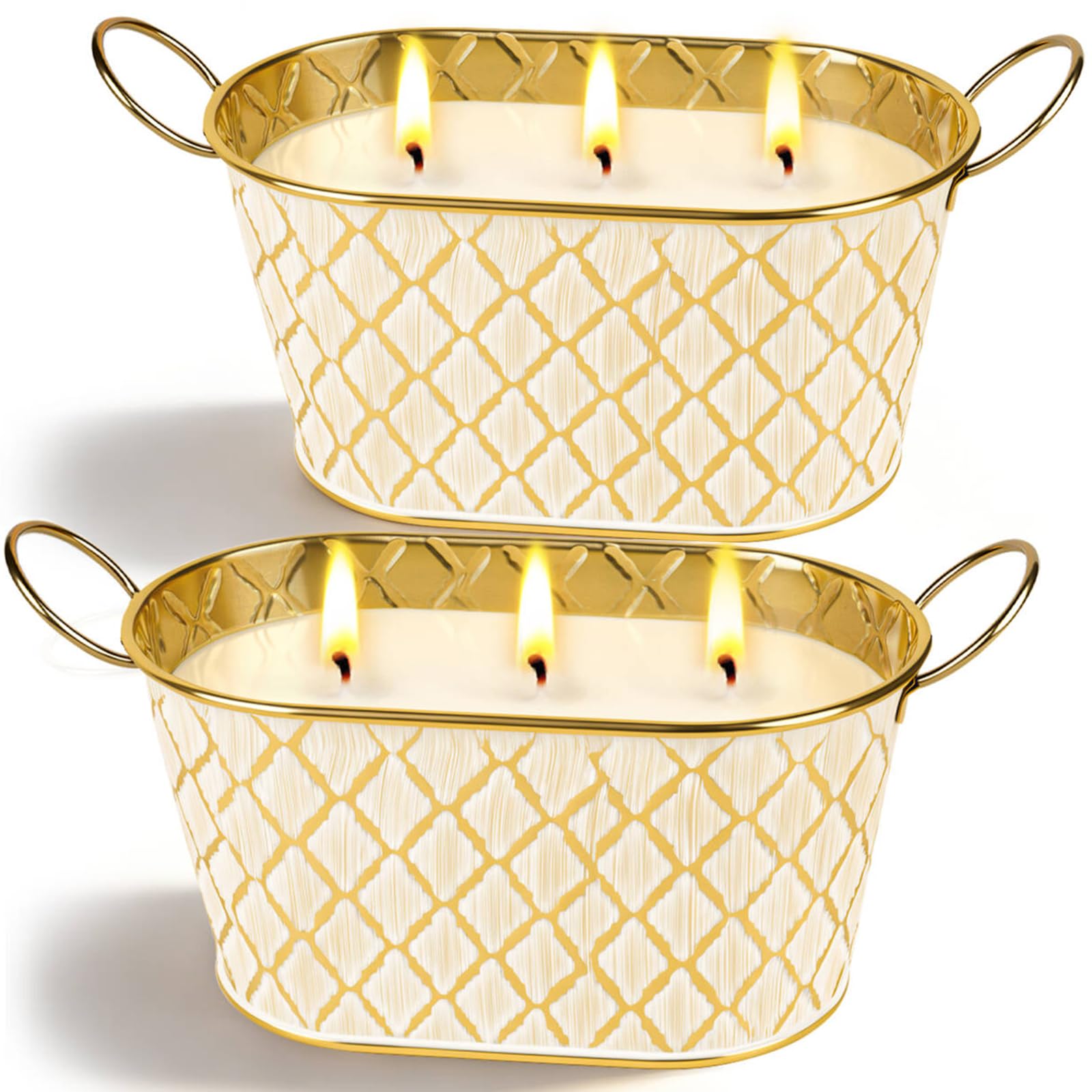 Outdoor citronella candle two-pack packaging